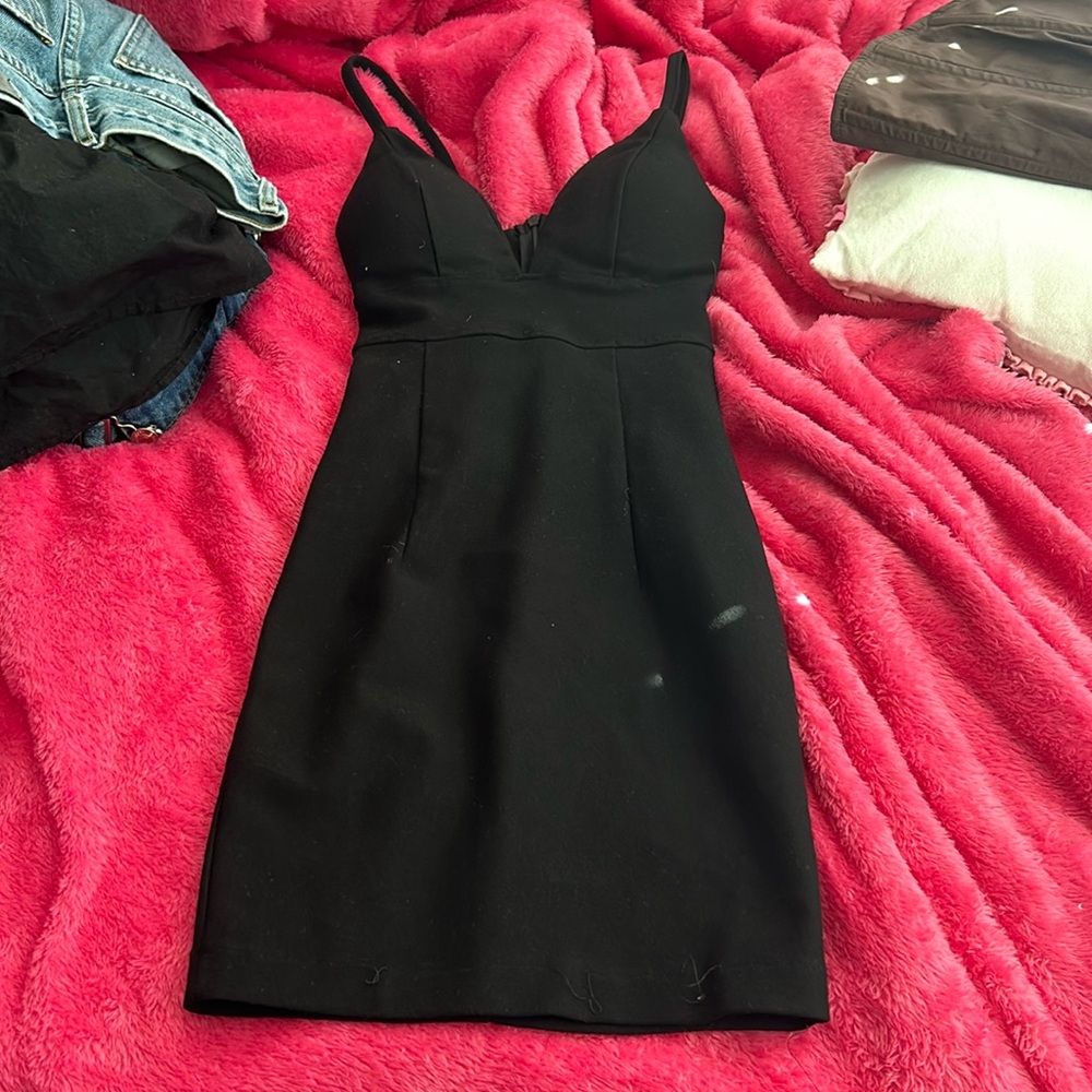 Black mini dress